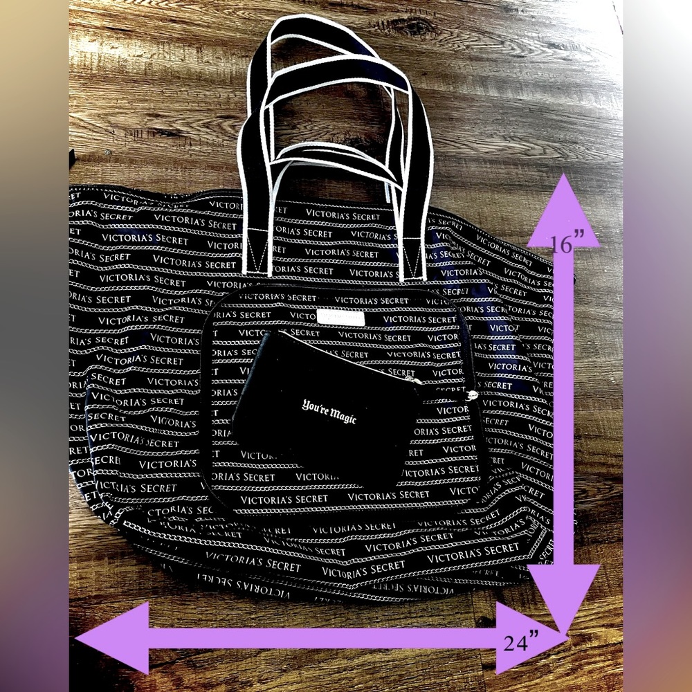 Vs big tote with a small bonus bag for smaller items .